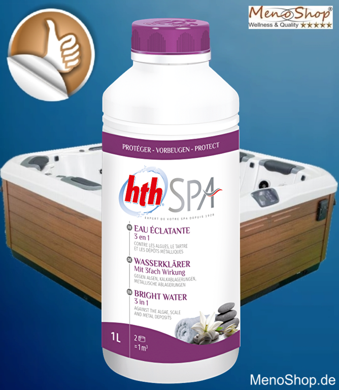 hth Spa Wasserklärer mit 3-fach Wirkung (1 Liter)
