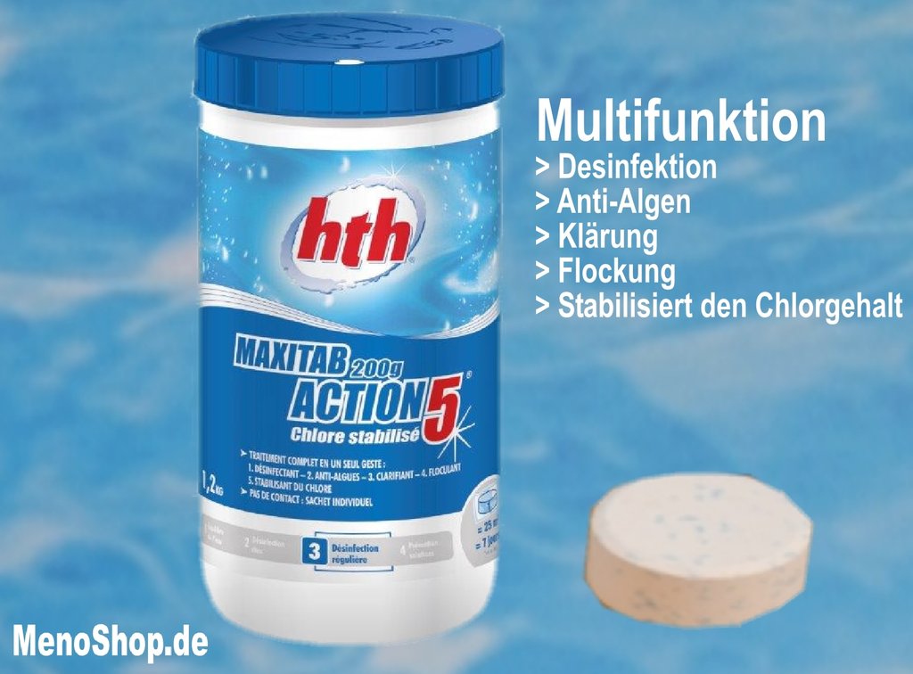 HTH ACTION Chlortabletten Multifunktion 200g Tabletten